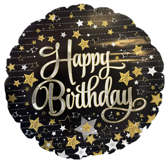 Happy Birthday Black and Gold