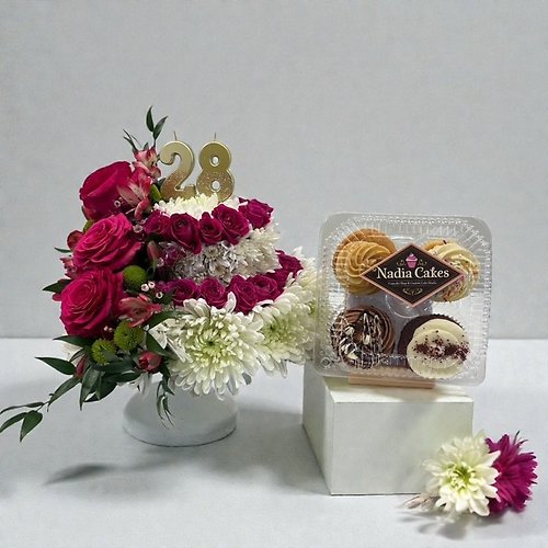 Double Decker Cake Plus Cupcakes!