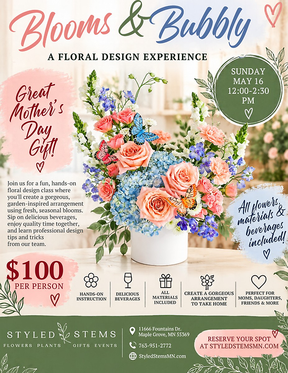 Blooms & Bubbly - May 16, 2027