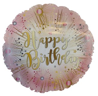 Happy Birthday Pink and Gold