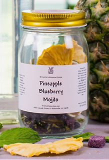 Mason Jar Cocktail Infusion - Pineapple Blueberry Mojito