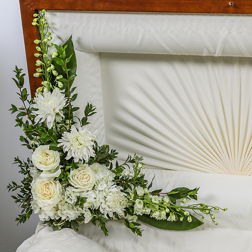 Floral Casket Lid Corner Piece