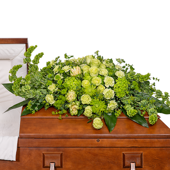 Tranquil Oasis Casket Spray with Roses