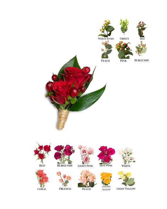 Crimson Boutonniere